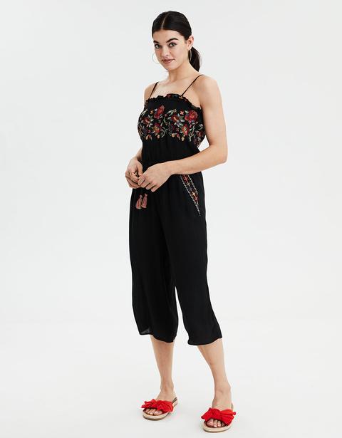 ae embroidered tube jumpsuit