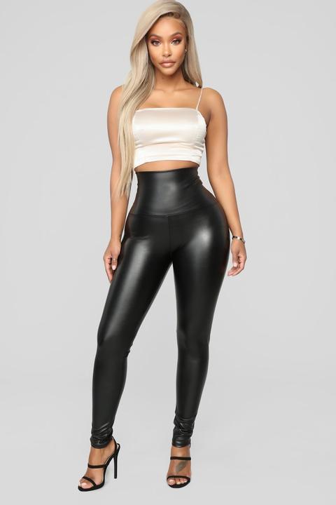 silver leather leggings