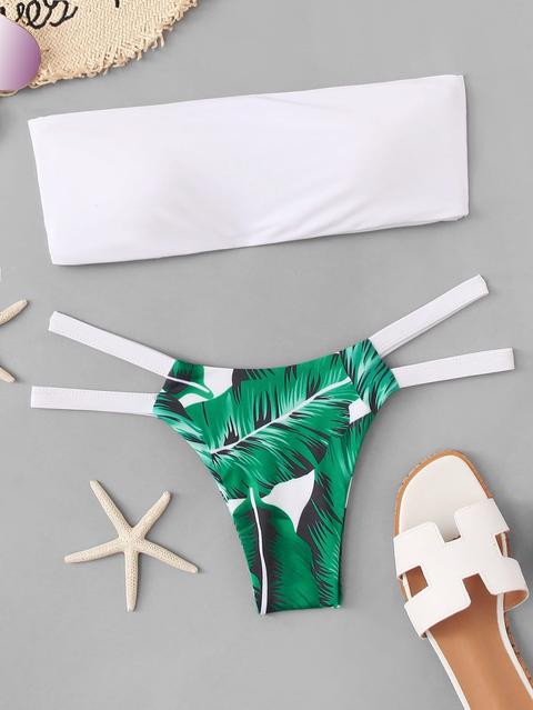 Palm Print Bikini Set