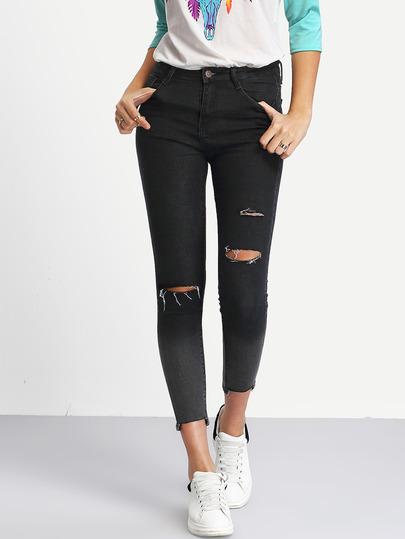 Jeans Alla Caviglia Skinny Ombre