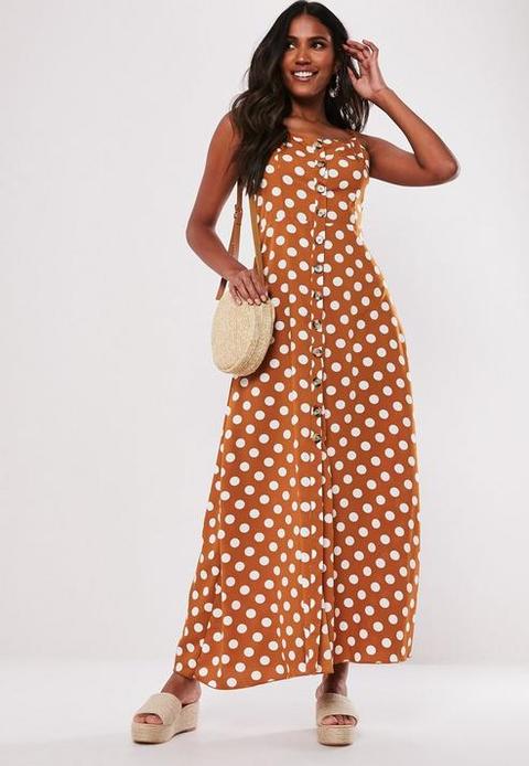 Polka dot shop dress rust