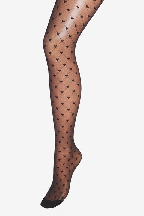 heart pattern tights