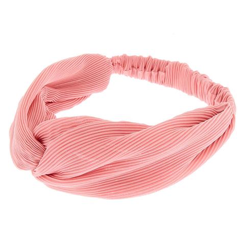 Claire's Ribbed Knot Headwrap - Blush Pink