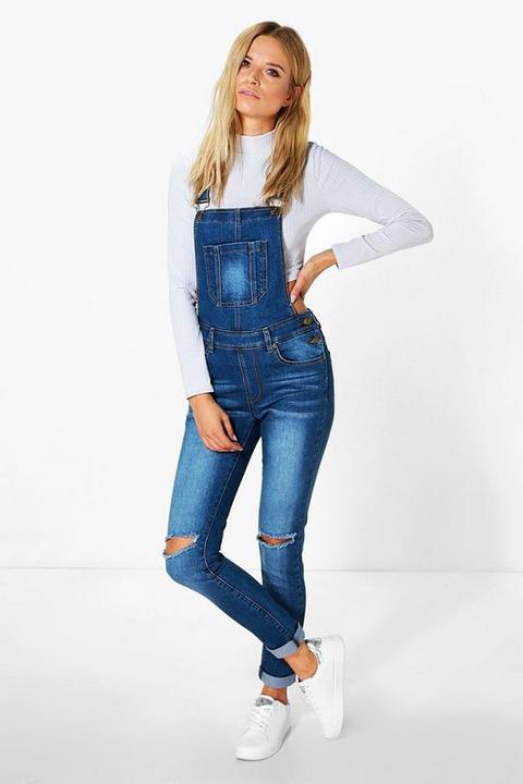 womens blue dungarees