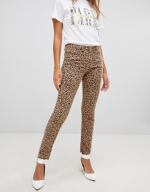 New Look - Hallie - Jeans Maculati - Marrone