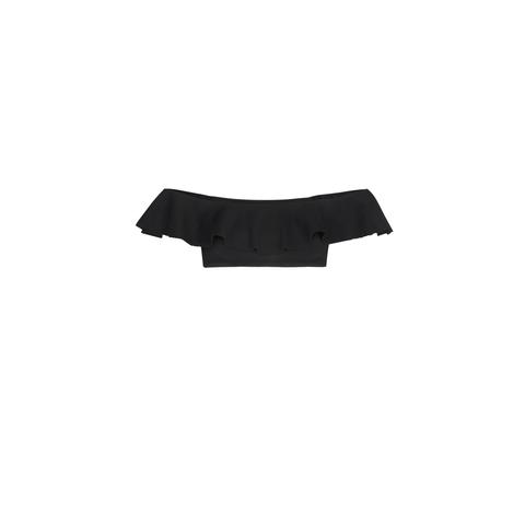 Top De Bikni De Hombros Descubiertos Sabliz, Negro