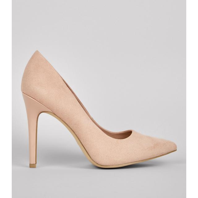 wide fit nude court shoes