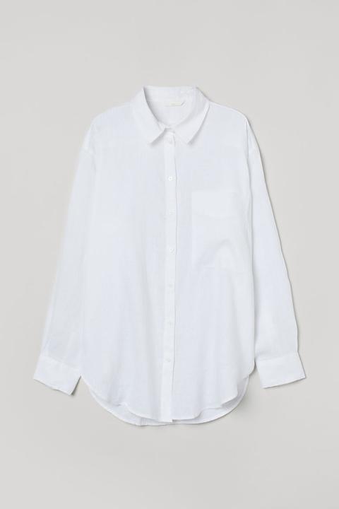 Camisa De Lino - Blanco