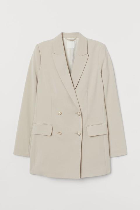 Double-breasted Jacket - Beige