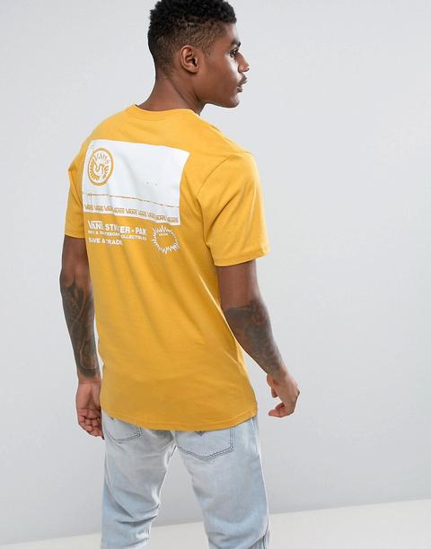 Vans - Va36fz50x - T-shirt Gialla Con Tasca Stampata - Giallo