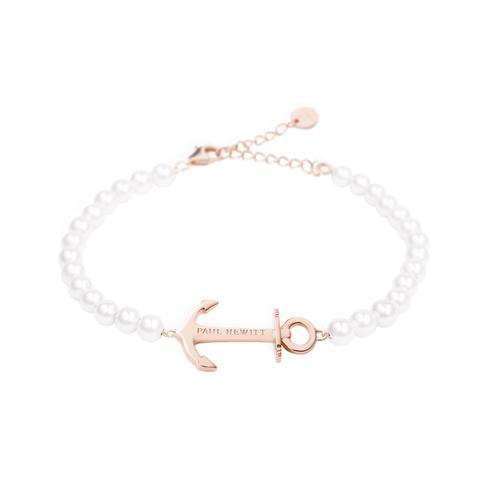 Bracelet Anchor Spirit Pearl Ip Or Rosé