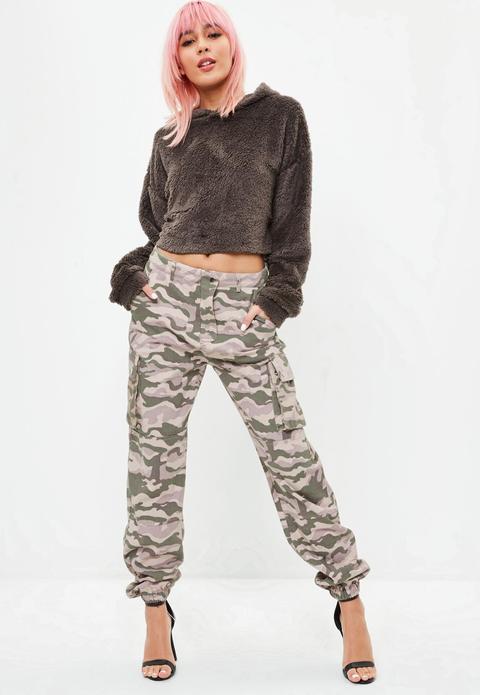 Premium Nude Camo Trousers, Blush