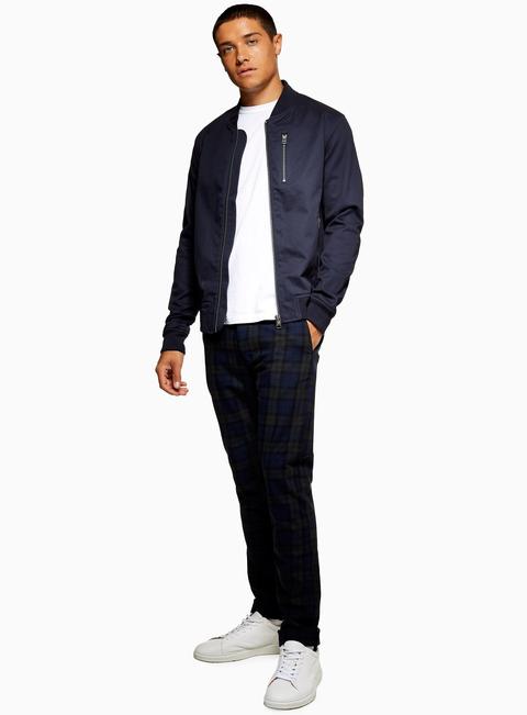 black stretch skinny trousers