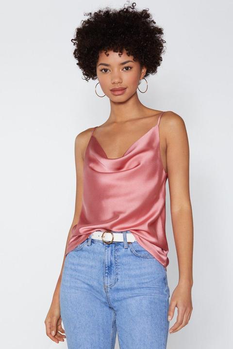 Cowl Hearted Satin Top