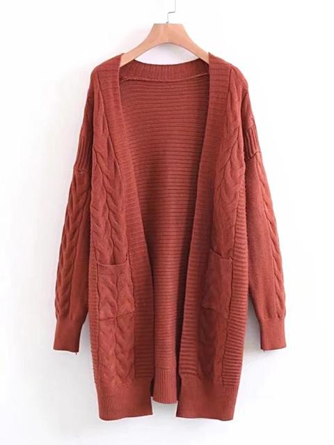 Cable Knit Longline Cardigan