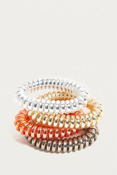 Lot De 4 Élastiques À Cheveux En Spirale Neutres - Femme A4242
