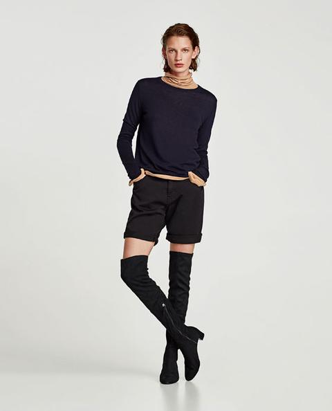 zara over the knee high heel boots