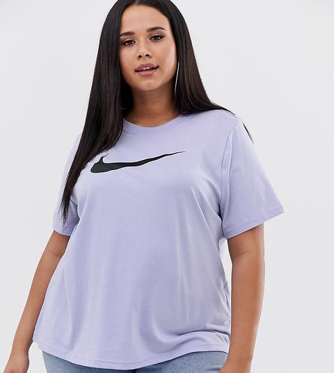 Nike Plus T Shirt Mit Swoosh Logo In Lila From Asos On 21 Buttons