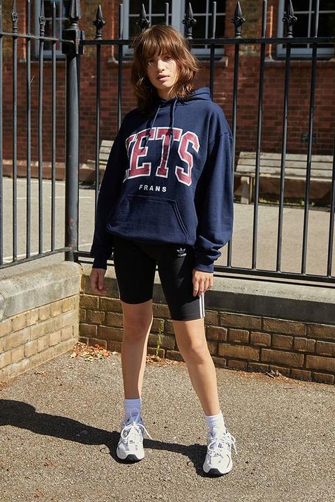 Iets Frans. Logo Print Skate Hoodie - Blue S At Urban Outfitters