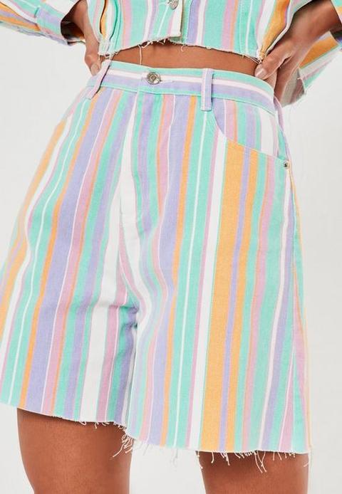 Green Co Ord Pastel Stripe Denim 