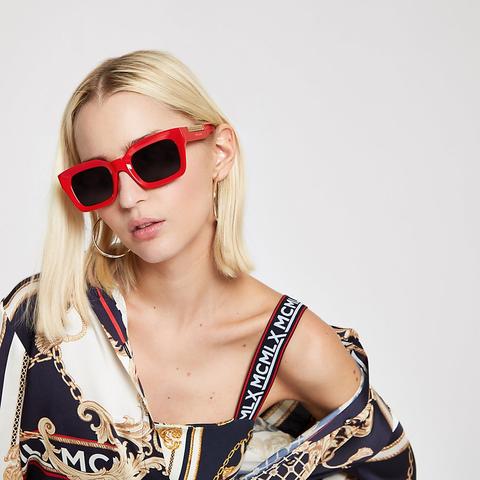 red square frame sunglasses