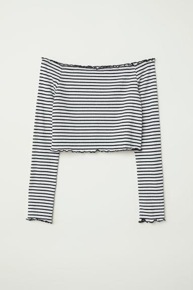 Off-shoulder-shirt - Schwarz - Damen