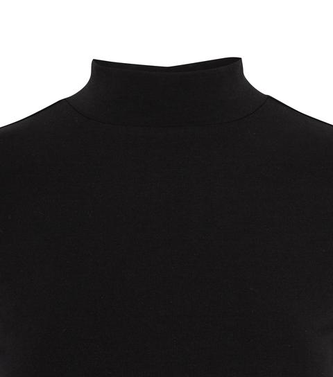 Black High Neck Long Sleeve Top New Look