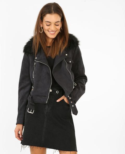Chaqueta Cuello Pelo Sintético