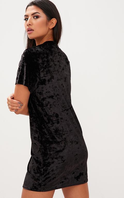 black velvet t shirt dress