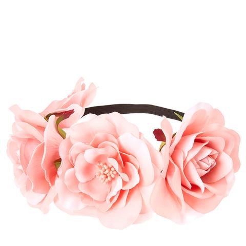 Blush Floral Stretch Flower Crown