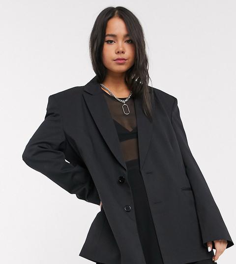 Collusion Oversized Dad Blazer In Black