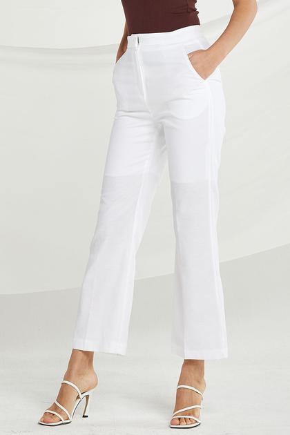bootcut linen pants