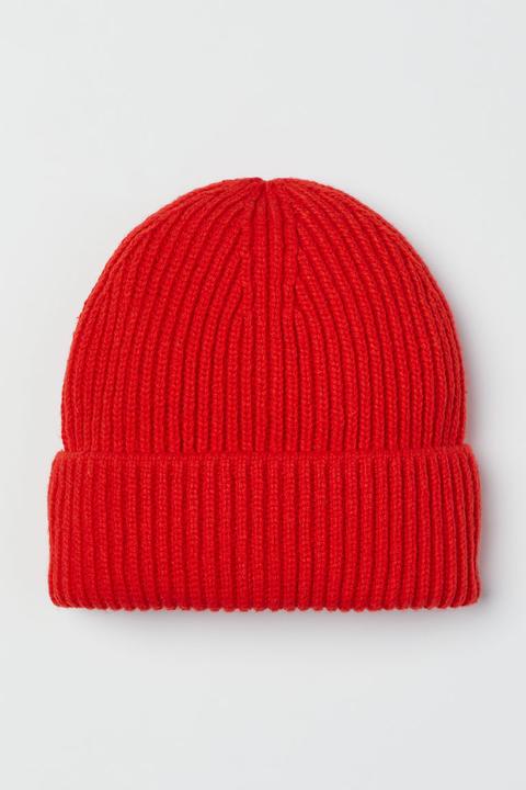 Gorro En Punto De Canalé - Naranja