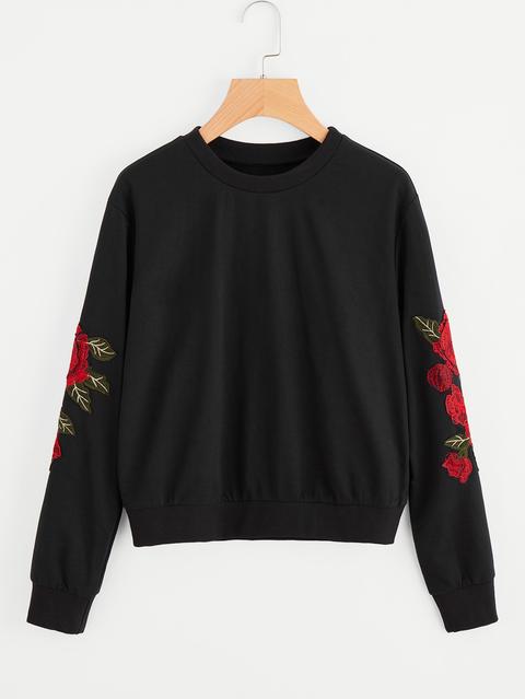 Embroidered Appliques Pullover