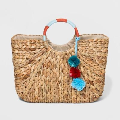 circle straw tote