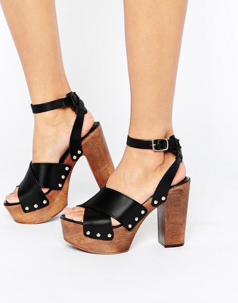 Sandalias De Tacón De Cuero Touched De Asos