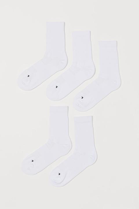 Pack 5 Calcetines De Deporte - Blanco