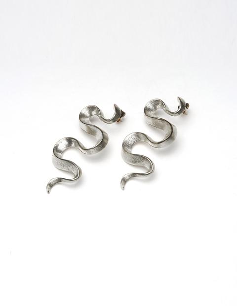 Pendientes Plateados 'infinity Snake'