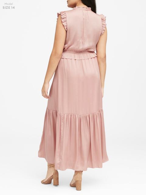 banana republic peach dress