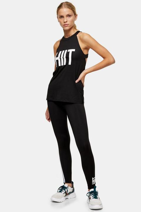 Black Side Stripe Leggings By Hiit