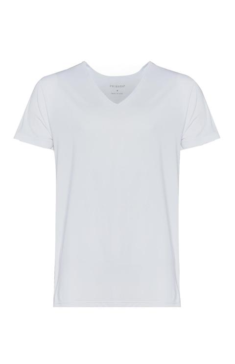 Camisetas Blancas Básicas Con Cuello Redondo