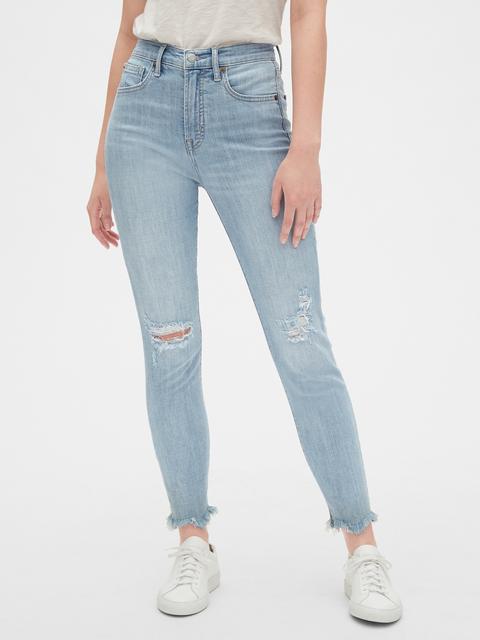 high rise true skinny jeans with secret smoothing pockets