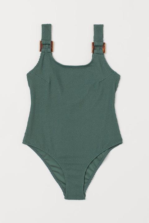 Ribbed Swimsuit - Green from H&M on 21 Buttons