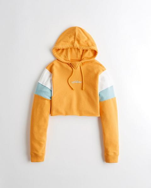 Chicas Sudadera Con Capucha Muy Corta De Rizo