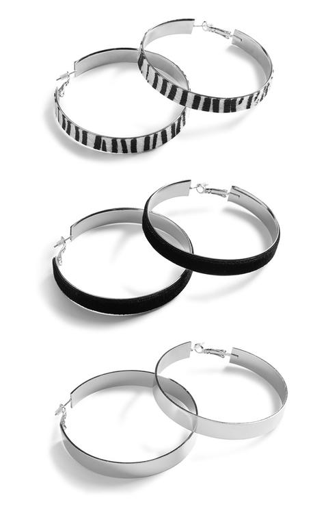 Pack De 3 Pares De Pendientes De Aro