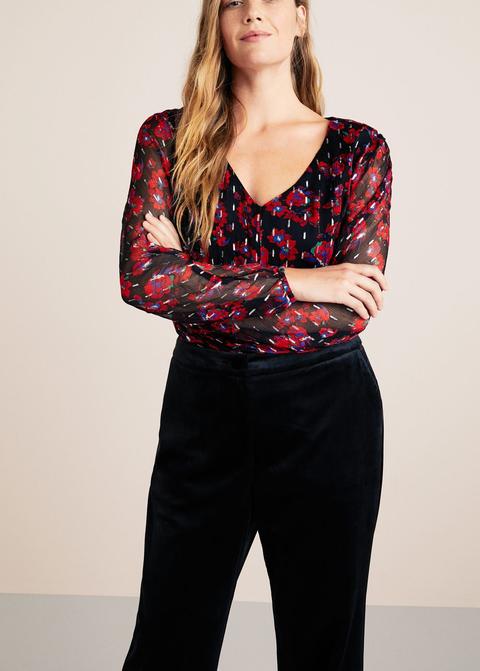 Flared Velvet Trousers