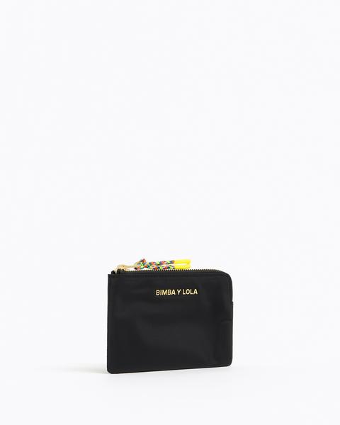 Monedero Rectangular Nylon Negro