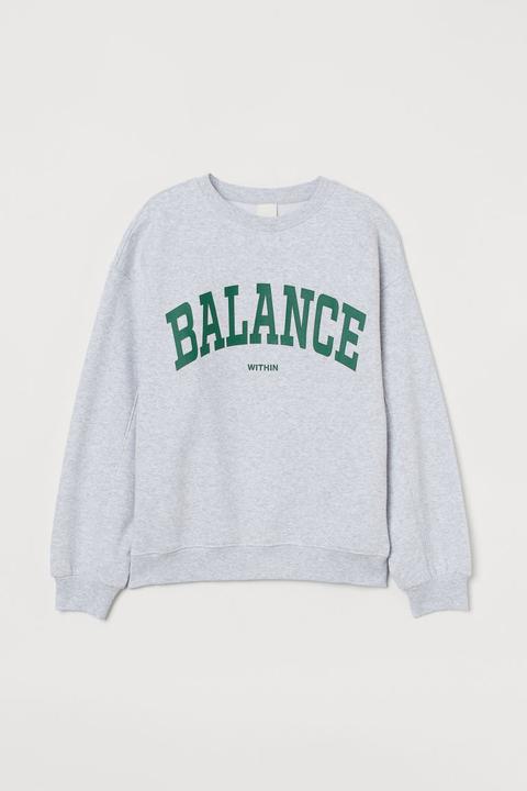 Cotton-blend Sweatshirt - Grey