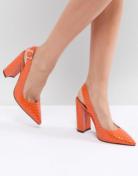 Asos Design Penley Slingback High Heels - Orange
