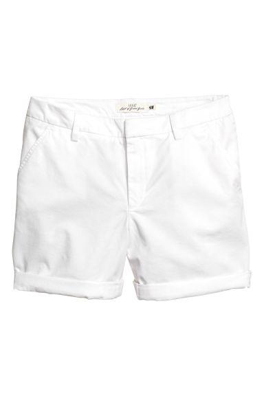 H & M - Shorts In Cotone - Bianco